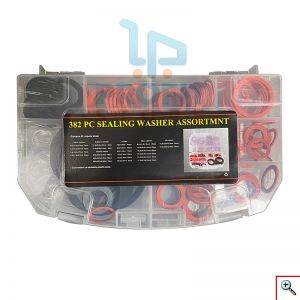 Σετ Συνθετικές Ροδέλες & O-RING Πολλαπλών Χρήσεων, 382 τχ, με Θήκη Μεταφοράς - Αποθήκευσης, Ιδανικό για Ερασιτέχνες & Επαγγελματίες