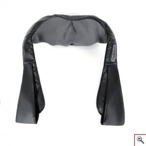 Πανίσχυρη Συσκευή με 16 Κεφαλές Shiatsu Μασάζ για Πόνους στην Πλάτη - Αυχένα - Όλου του Σώματος με Υπέρυθρη Ακτινοβολία σε Μαύρο Χρώμα