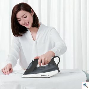  Σίδερο Ατμού με Κεραμική Πλάκα, Sokany 1800W, με Λειτουργία ECO, Γρήγορο Ξεκίνημα & Προστασία Υπερθέρμανσης, SL-2077A