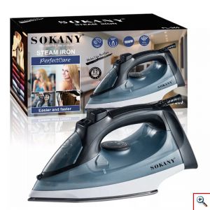  Σίδερο Ατμού με Κεραμική Πλάκα, Sokany 1800W, με Λειτουργία ECO, Γρήγορο Ξεκίνημα & Προστασία Υπερθέρμανσης, SL-2077A