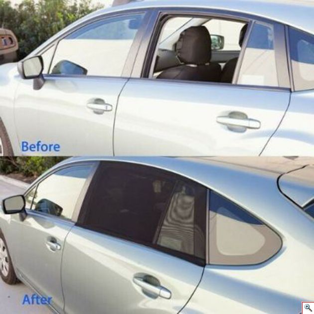 SIDESCREEN - Πλευρικά Καθολικά Καλύμματα Παραθύρων Αυτοκινήτου, Ελαστικά & Ευέλικτα για Εύκολη Εγκατάσταση Φιμέ