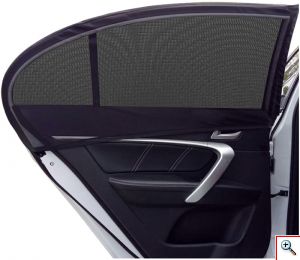 SIDESCREEN - Πλευρικά Καθολικά Καλύμματα Παραθύρων Αυτοκινήτου, Ελαστικά & Ευέλικτα για Εύκολη Εγκατάσταση Φιμέ