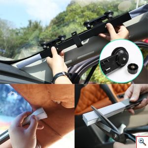 Universal Συρόμενο Σκίαστρο που Κόβεται - Ηλιακή Προστασία Παρμπρίζ Αυτοκινήτου (Κουρτίνα)