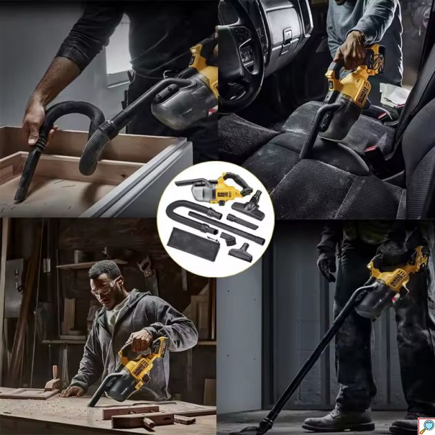 Σκουπάκι Μπαταρίας 20V με Εξαρτήματα & Βαλίτσα - Χωρίς Μπαταρία και Φορτιστή