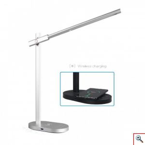 Επιτραπέζιο Slim Φωτιστικό Γραφείου Led με Βάση Ασύρματης Φόρτισης 20w σε Διάφορα Χρώματα