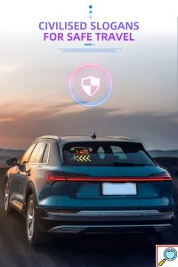 LED Smart Screen Pixel Οθόνη για το Πίσω Τζάμι του Αυτοκινήτου με Βεντούζα Στήριξης 32x32cm