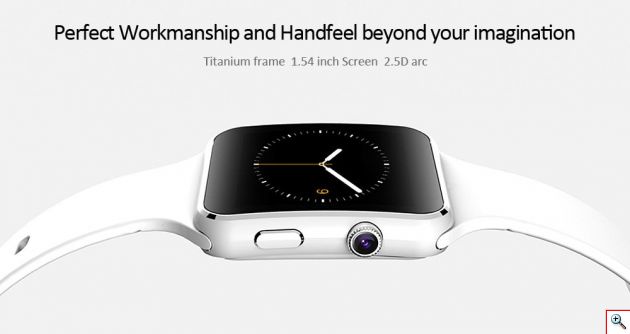 Smart Watch Αφής Κινητό Τηλέφωνο Bluetooth & Handsfree με ελληνικό Μενού, Κάμερα, Facebook, Twitter