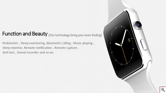 Smart Watch Αφής Κινητό Τηλέφωνο Bluetooth & Handsfree με ελληνικό Μενού, Κάμερα, Facebook, Twitter