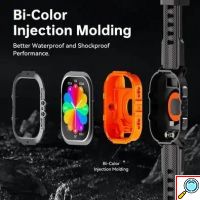 Bluetooth Smartwatch –Αδιάβροχο Ρολόι με Έγχρωμη Οθόνης Αφής Οξύμετρο Βηματομετρητή Θερμιδομετρητή Πιεσόμετρο Παρακολούθηση Ύπνου Μπλε