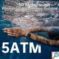 Bluetooth Smartwatch –Αδιάβροχο Ρολόι με Έγχρωμη Οθόνης Αφής Οξύμετρο Βηματομετρητή Θερμιδομετρητή Πιεσόμετρο Παρακολούθηση Ύπνου Μπλε