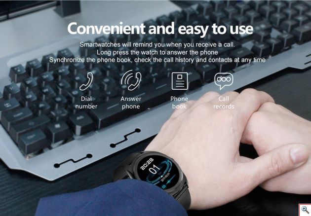 Αδιάβροχο Smart Watch & Fitness Tracker Ρολόι NewWear® Handsfree με Παλμογράφο, Μέτρηση Βημάτων & Ύπνου, Μαγνητική Φόρτιση & Ειδοποιήσεις Κινητού με Ελληνικά