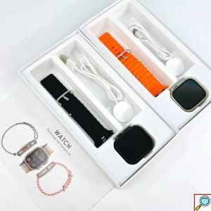 Bluetooth Smart Watch - Έξυπνο Αδιάβροχο Ρολόι με Οθόνη Αφής, Φωνητικό Έλεγχο, Οξύμετρο, Βηματομετρητή, , Πιεσόμετρο, Παρακολούθηση Ύπνου και Καρδιακών Παλμών BK9-ULTRA2 