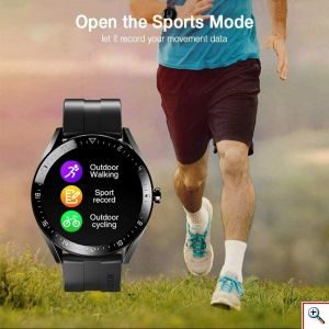 Bluetooth Smart Watch - Έξυπνο Αδιάβροχο Ρολόι με Οθόνη Αφής, Ανέπαφες Πληρωμές, Οξύμετρο, Βηματομετρητή, Θερμιδομετρητή, Πιεσόμετρο, Παρακολούθηση Ύπνου Μαύρο