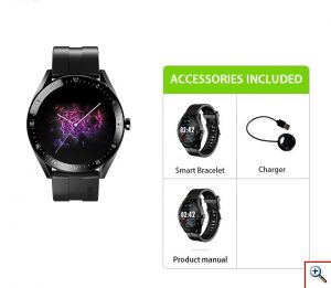 Bluetooth Smart Watch - Έξυπνο Αδιάβροχο Ρολόι με Οθόνη Αφής, Ανέπαφες Πληρωμές, Οξύμετρο, Βηματομετρητή, Θερμιδομετρητή, Πιεσόμετρο, Παρακολούθηση Ύπνου Μαύρο