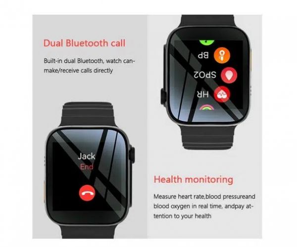 Smartwatch με Παλμογράφο ,Απάντηση Κλήσεων – Μηνυμάτων ,Ειδοποίηση Εφαρμογών και Οθόνη Αφής σε Μαύρο Χρώμα