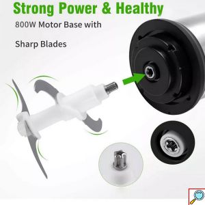 Sokany® Inox Multi - Πολυκόπτης 800W με Δοχείο 3lt - Διπλή Λεπίδα & 2 Ταχύτητες