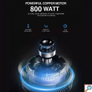 Sokany® Inox Multi - Πολυκόπτης 800W με Δοχείο 3lt - Διπλή Λεπίδα & 2 Ταχύτητες