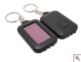 Ηλιακό Μπρελόκ Φακός με 3x Ισχυρά LED και δυνατό Φωτισμό