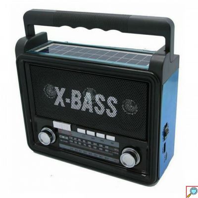 Ηλιακό Φορητό Ηχείο Bluetooth με Αναλογικό Ραδιόφωνο AM/FM/SW, Ηλιακό Πάνελ και Φακό