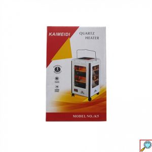Ηλεκτρική Σόμπα Χαλαζία 2000W Δαπέδου 360 Μοιρών με Θερμοστάτη & Ροδάκια 