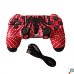 Ασύρματο χειριστήριο DOUBLESHOCK για PS4 - Red Spiderman Web