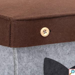 Σπιτάκι - Φωλιά Ξεκούρασης για Γάτες 34×34×33 cm Γκρι/Καφέ 