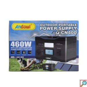 Σταθμός Ασύρματης και Ενσύρματης Φόρτισης 336Wh 30Ah 5-220V 460W Power Station Andowl Μαύρο