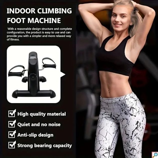 Στατικό Ποδήλατο Γυμναστικής Πεταλιέρα με Ρυθμιζόμενη Αντίσταση με Οθόνη Ενδείξεων LCD & Αντιολισθητικές Βάσεις 35x41x30 cm