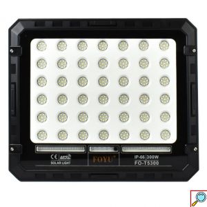 Στεγανός Ηλιακός Προβολέας LED 300W Ψυχρός Λευκός Φωτισμός - 6500K με Τηλεχειριστήριο & Προστασία IP66
