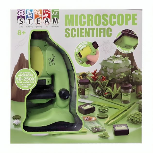 STEAM Παιδικό Εκπαιδευτικό Μικροσκόπιο με Μεγέθυνση 50-250x & LED Φωτισμό - Για Παιδιά από 8 Ετών