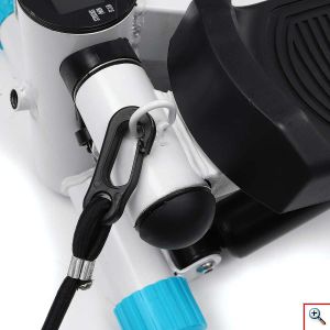 Stepper με Λάστιχα για Εκγύμναση Όλου του Σώματος και LCD Οθόνη, 35,5x35,5cm
