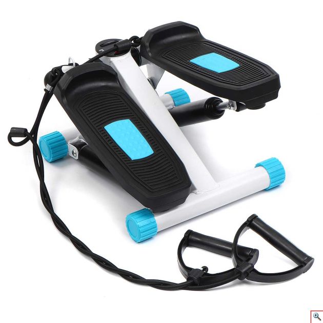 Stepper με Λάστιχα για Εκγύμναση Όλου του Σώματος και LCD Οθόνη, 35,5x35,5cm
