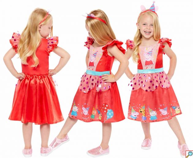 Στολή Πριγκίπισσα Πέπα το Γουρουνάκι για Κορίτσια 2-6 Ετών - Peppa Pig Party Dress - AMSCAN