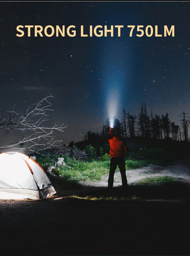 Mini Επαναφορτιζόμενος Φακός Super Bright LED με Λεπίδα Κοπής και 5 Λειτουργίες Φωτισμού