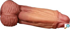 Super Ρεαλιστικό Dildo 24.5cm με Ανάγλυφη Υφή και Βεντούζα