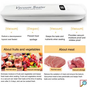 Συσκευή Αεροστεγούς Σφραγίσματος Τροφίμων με Οθόνη - Λευκό Χρώμα