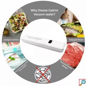 Συσκευή Αεροστεγούς Σφραγίσματος Τροφίμων με Οθόνη - Λευκό Χρώμα