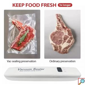 Συσκευή Αεροστεγούς Σφραγίσματος Τροφίμων με Οθόνη - Λευκό Χρώμα