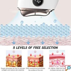 Συσκευή Gua Sha Προσώπου με EMS Δόνηση, Θερμότητα και Φωτοθεραπεία 3 Χρωμάτων
