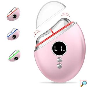 Συσκευή Gua Sha Προσώπου με EMS Δόνηση, Θερμότητα και Φωτοθεραπεία 3 Χρωμάτων