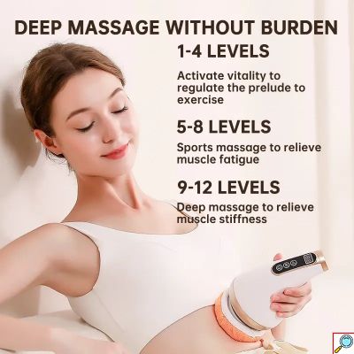 Συσκευή Μασάζ Σώματος 360° με Δόνηση Υψηλής Συχνότητας και 3 Εναλλάξιμα Καλύμματα – Body Massager