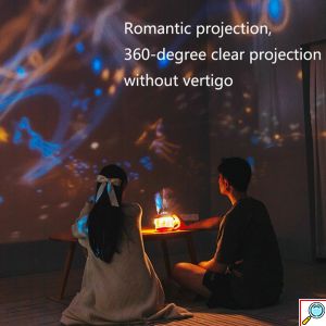 Επαναφορτιζόμενος Υγραντήρας Υπερήχων - Συσκευή Αρωματοθεραπείας με Περιστρεφόμενο Προτζέκτορα & Φωτάκι Νυκτός 500ml 