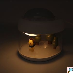 Επαναφορτιζόμενος Υγραντήρας Υπερήχων - Συσκευή Αρωματοθεραπείας με Περιστρεφόμενο Προτζέκτορα & Φωτάκι Νυκτός 500ml 