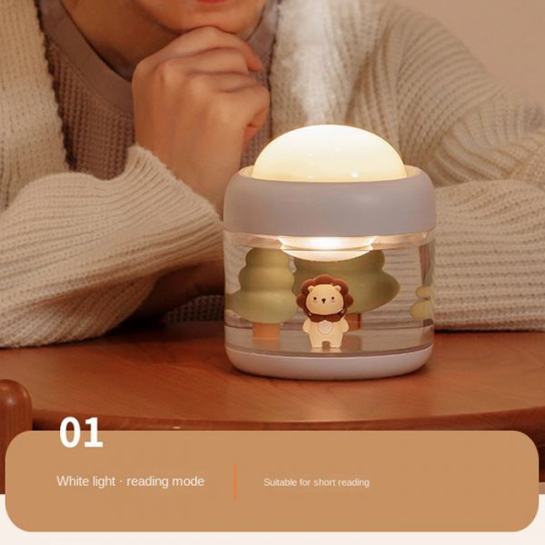 Επαναφορτιζόμενος Υγραντήρας Υπερήχων - Συσκευή Αρωματοθεραπείας με Περιστρεφόμενο Προτζέκτορα & Φωτάκι Νυκτός 500ml 