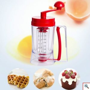 Χειροκίνητη Συσκευή Ιδανική για Pancake, Cupcakes, Muffins, Τηγανίτες & Κρέπες με Αναδευτήρα