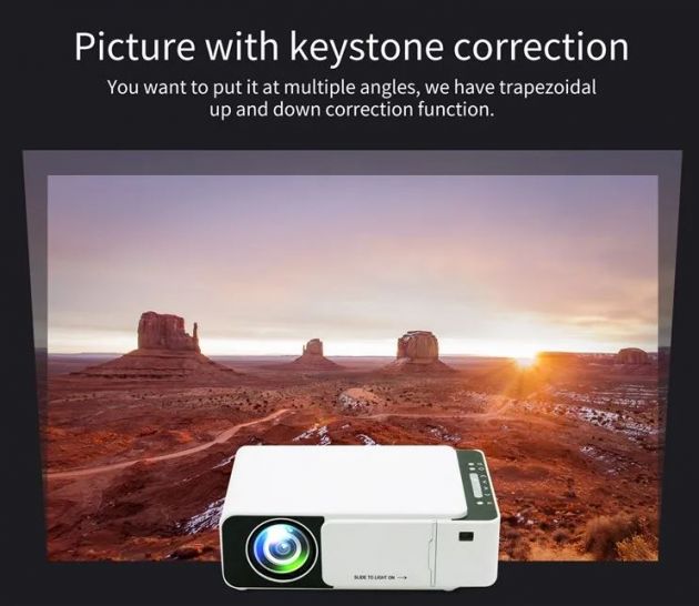 T5 Mini Φορητός Προτζέκτορας LED - Home Theater - HD 1080P 2500lm με Τηλεχειριστήριο