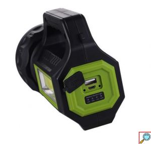 Φακός Επαναφορτιζόμενος Προβολέας & Φωτιστικό με Ηλιακή Φόρτιση HEL-T95