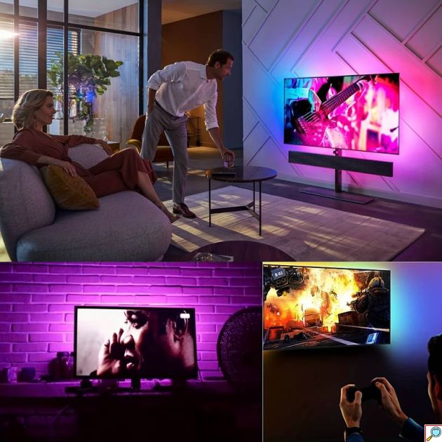 Ταινία LED Τροφοδοσίας USB 5V RGB Μήκους 3m Σετ με Τηλεχειριστήριο και Τροφοδοτικό Τύπου SMD5050