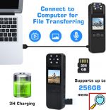 TANGMI Μίνι Κάμερα με Καταγραφή Ήχου και Εικόνας 1080p HD - Περιστρεφόμενος Φακός 180 Μοίρες, Οθόνη LED, Νυχτερινή Λήψη και Συναγερμό