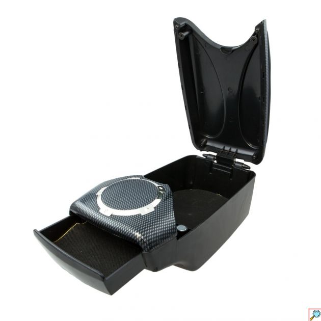 Τεμπέλης Αυτοκινήτου Universal Carbon με Αποθηκευτικό Χώρο – Μαύρο